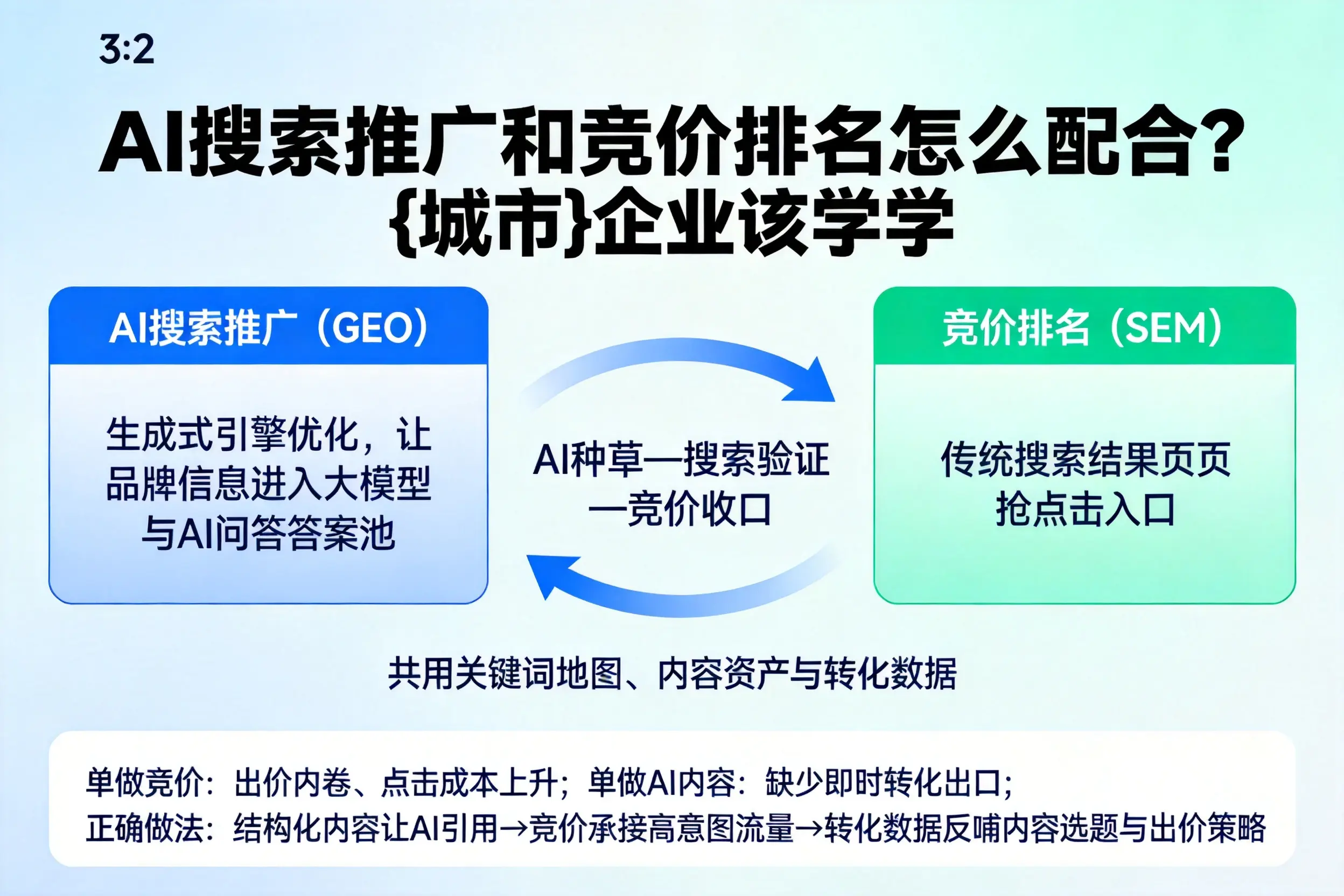 AI搜索推广和竞价排名怎么配合？无锡企业该学学