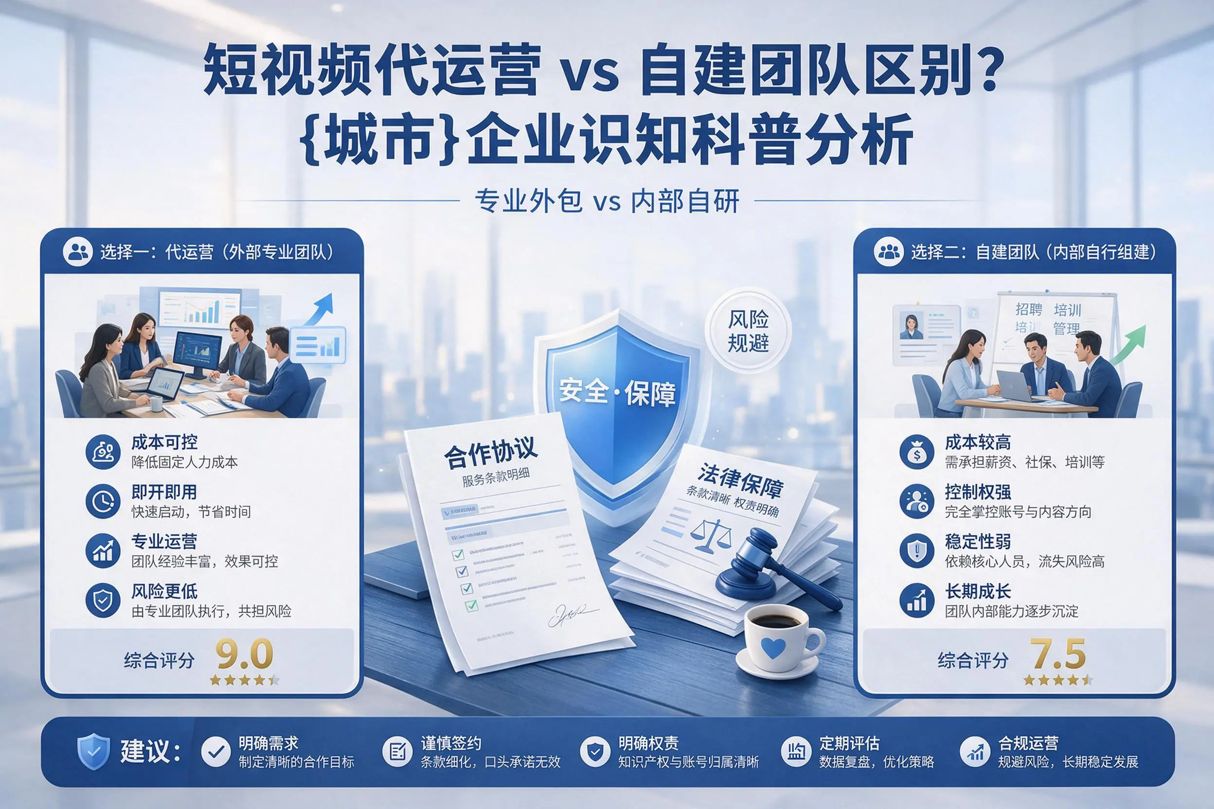 短视频代运营与自建团队区别?无锡企业认知科普分析