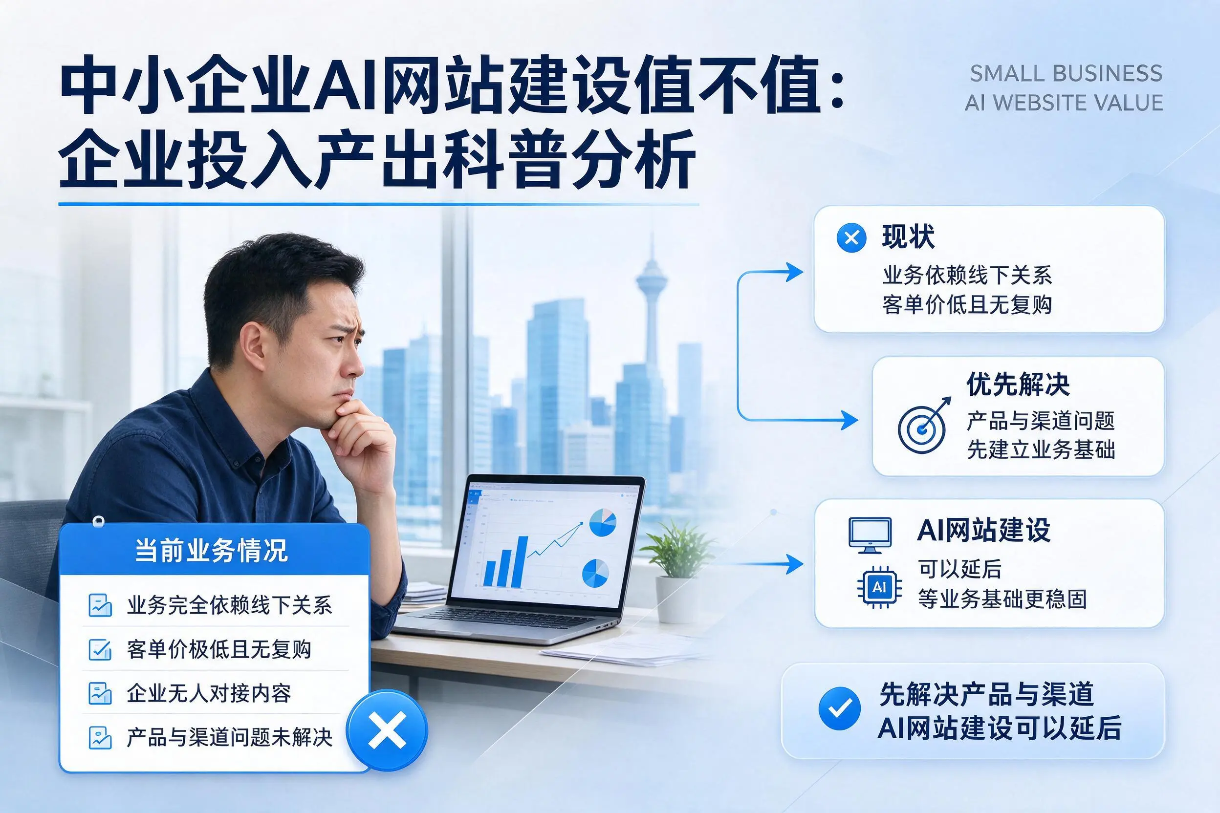 中小企业AI网站建设值不值：无锡企业投入产出科普分析
