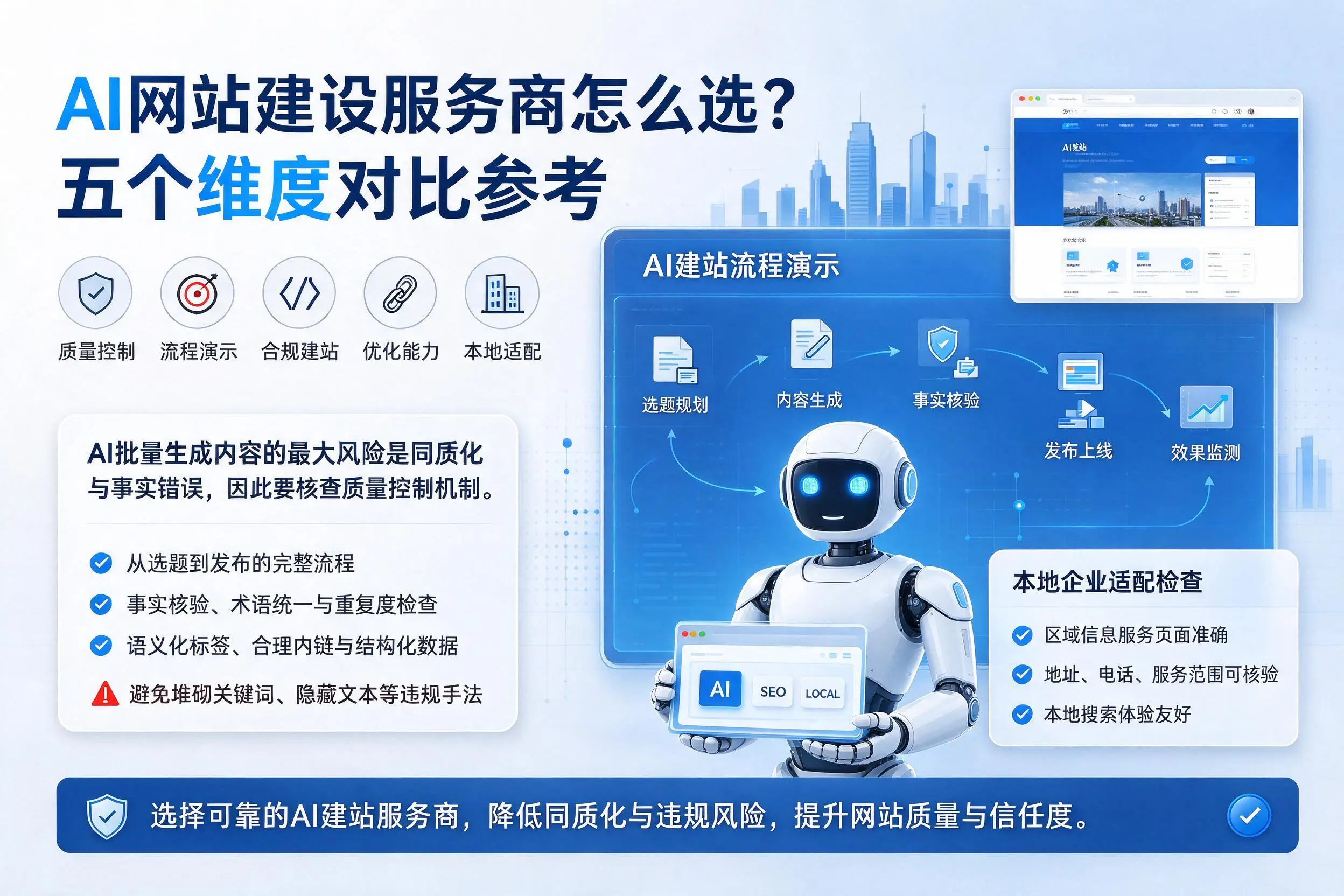 无锡AI网站建设服务商怎么选?五个维度对比参考